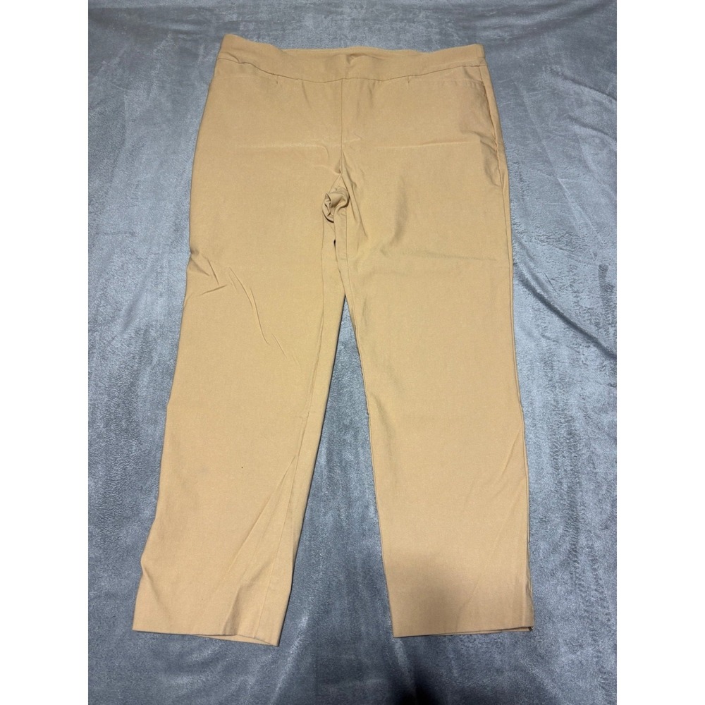 Chicos Women US Size 16R Tan Pull On Pants 802390